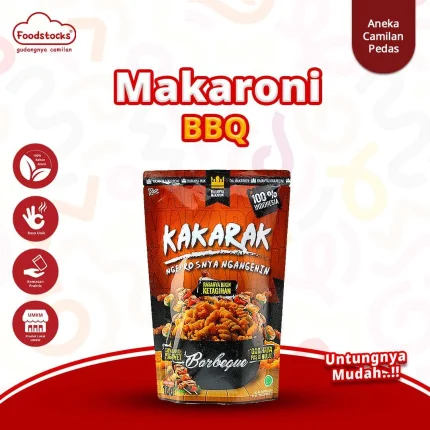 Kakarak - Makaroni Spiral Rasa BBQ Renyah Gurih 85 gr