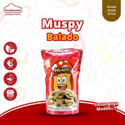 Muspy - Keripik Jamur Tiram Crispy Rasa Balado 75gr