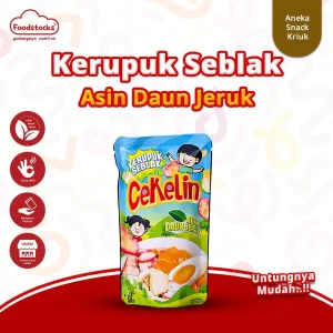 Cekelin - Cemilan Kerupuk Seblak Asin Daun Jeruk Gurih 50gr
