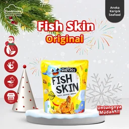 Raftels - Keripik Kulit Ikan / Fish Skin Rasa Original 75gr Halal