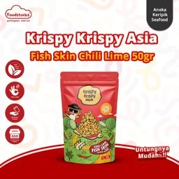 Krispy Krispy - Chili Lime Fish Skin Kerupuk Kulit Ikan Gurih Premium 50gr