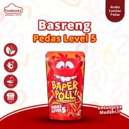 Cekelin - Bapper Poll Cemilan Basreng Rasa Pedas Level 5 50gr