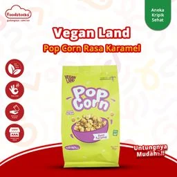 Vegan Land - Pop Corn Premium Rasa Karamel 100 gr