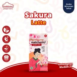 Matchamu - Sakura Latte Box Isi 3 Sachet