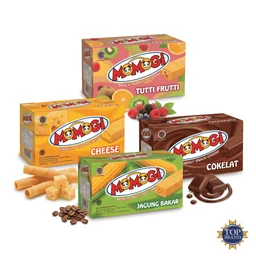 (PO) Momogi Snack Box isi 20 pcs I Cheese, Cokelat, Jagung Bakar, Tutti Frutti | Camilan Renyah Favorit