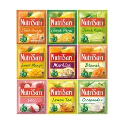 (PO) Nutrisari Minuman Serbuk Aneka Rasa 1 Renceng Isi 10 Pcs | Jeruk, Jeruk Nipis, Mangga, Markisa, Lemon Tea