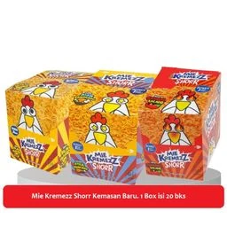 (PO) MIE KREMEZZ Shake SHORR 1 Box isi 20 I Balado, Ayam Panggang, Keju Manis